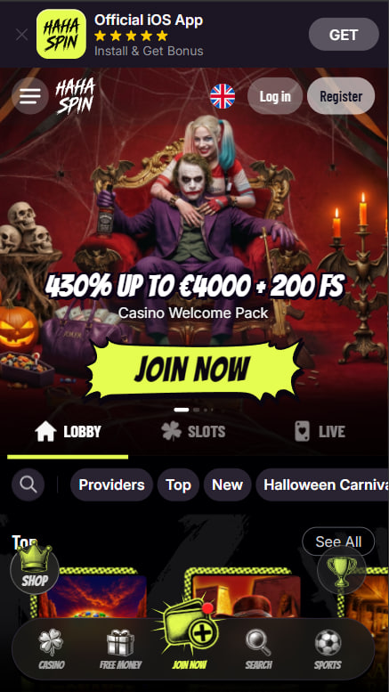 HaHa Spin Casino Mobile App