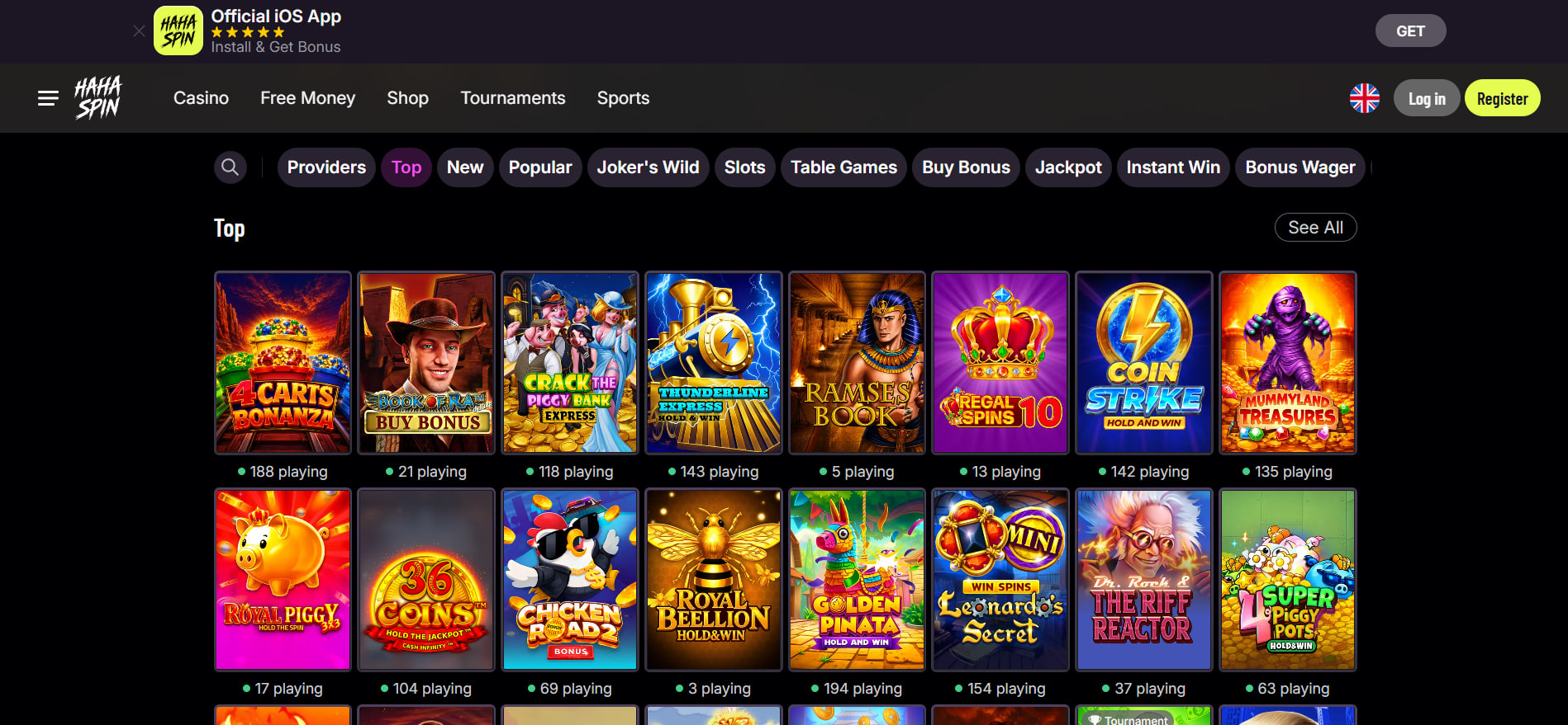HaHa Spin Casino Slots and Games